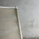 Set of 4 light grey powder-coated metal Fly Line chairs with cream rope - Giandomenico Belotti, 1980s