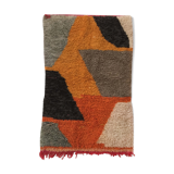 Moroccan Berber boujaad carpet with colored flat areas 193x115cm