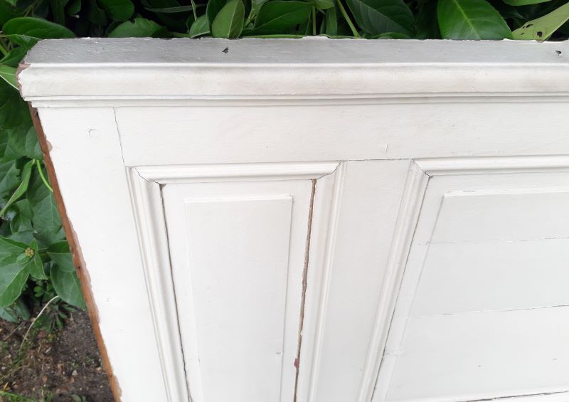 Woodwork 89x172cm painted 3 panels, 19th