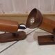 Lot de 2 appliiques murales en bois