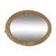 Oval mirror in gilded wood, antique, art deco 46x36cm