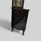 1950s black lacquered two-body display cabinet - bookcase