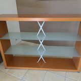Pascal Mourgue Designer Shelf - Tempered Glass and Wood - Cinna Roset