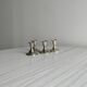 4 vintage metal candle holders
