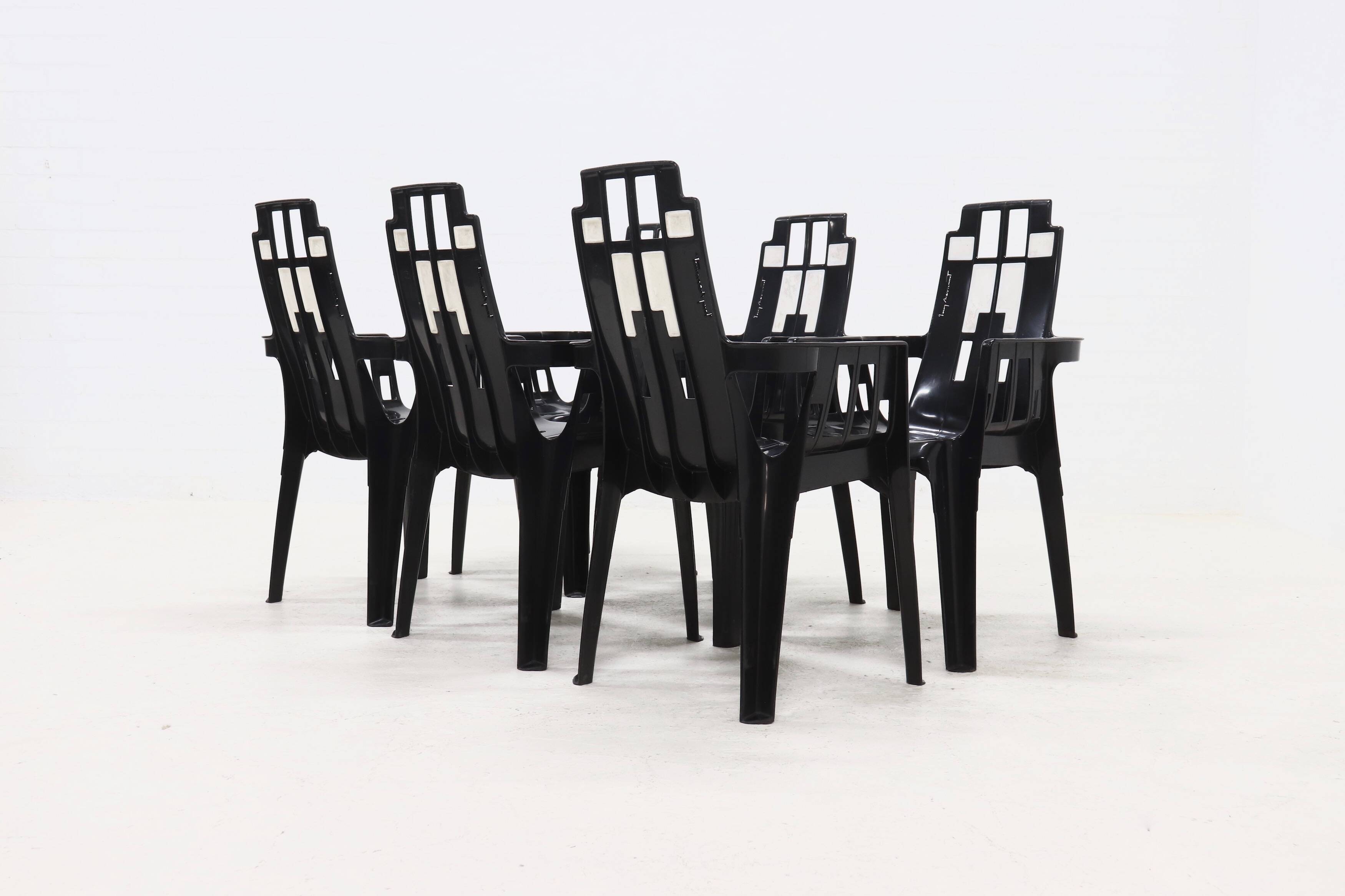 Set of 6 Boston Chairs by Pierre Paulin for Henry Massonnet France 1980s