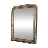 Antique Louis Philippe silvered mirror.