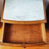 Paire de tables de chevet en noyer blond, Art déco 1940