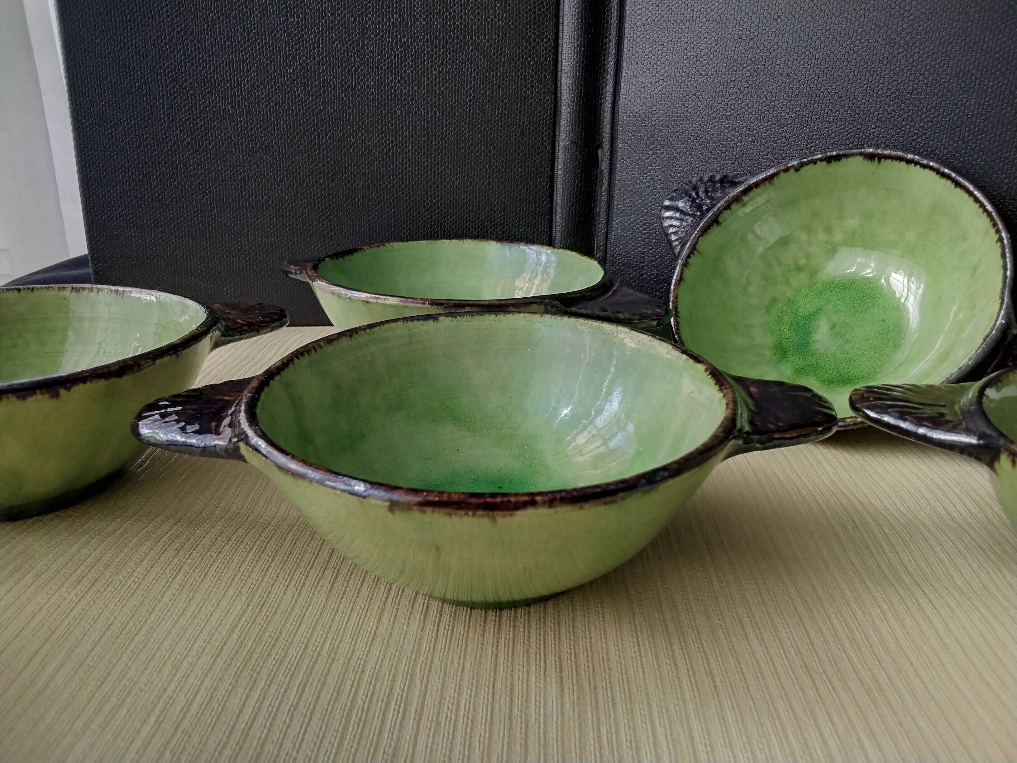 Lot de 5 bols à oreilles en céramique