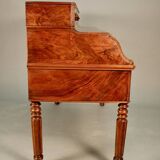 19th century walnut and burl walnut stepped desk
