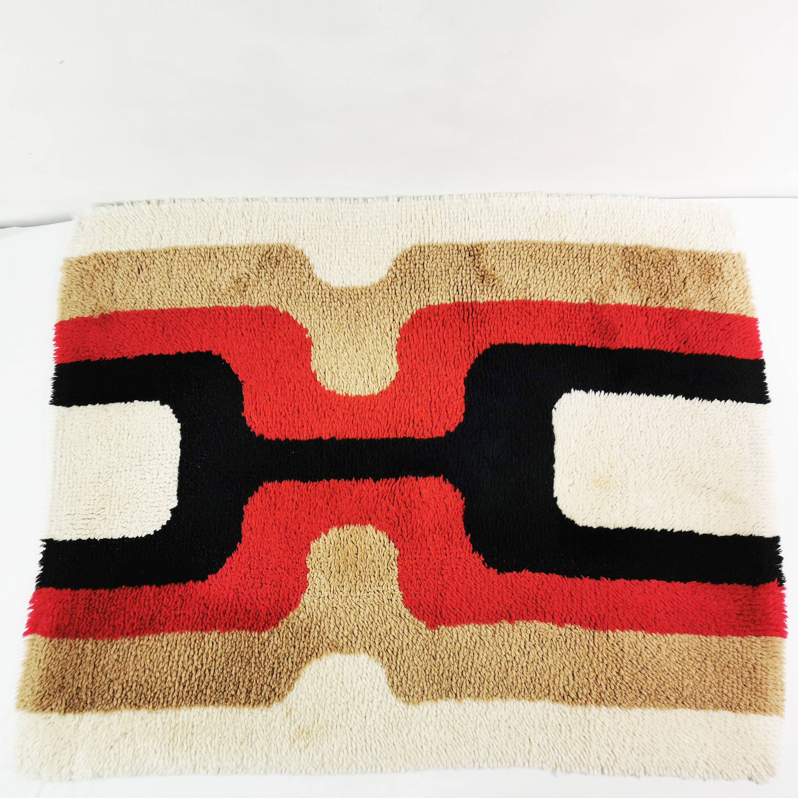 Tapis géométrique Space Age, Allemagne, années 1970
