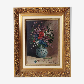 Still life with bouquet of flowers