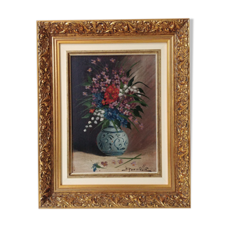 Still life with bouquet of flowers