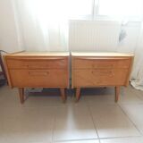 Pair of vintage Scandinavian bedside tables