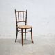 Old wooden cane bistro chair by Fischel editions