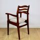 Office chairs vintage beige boucle - set of 3