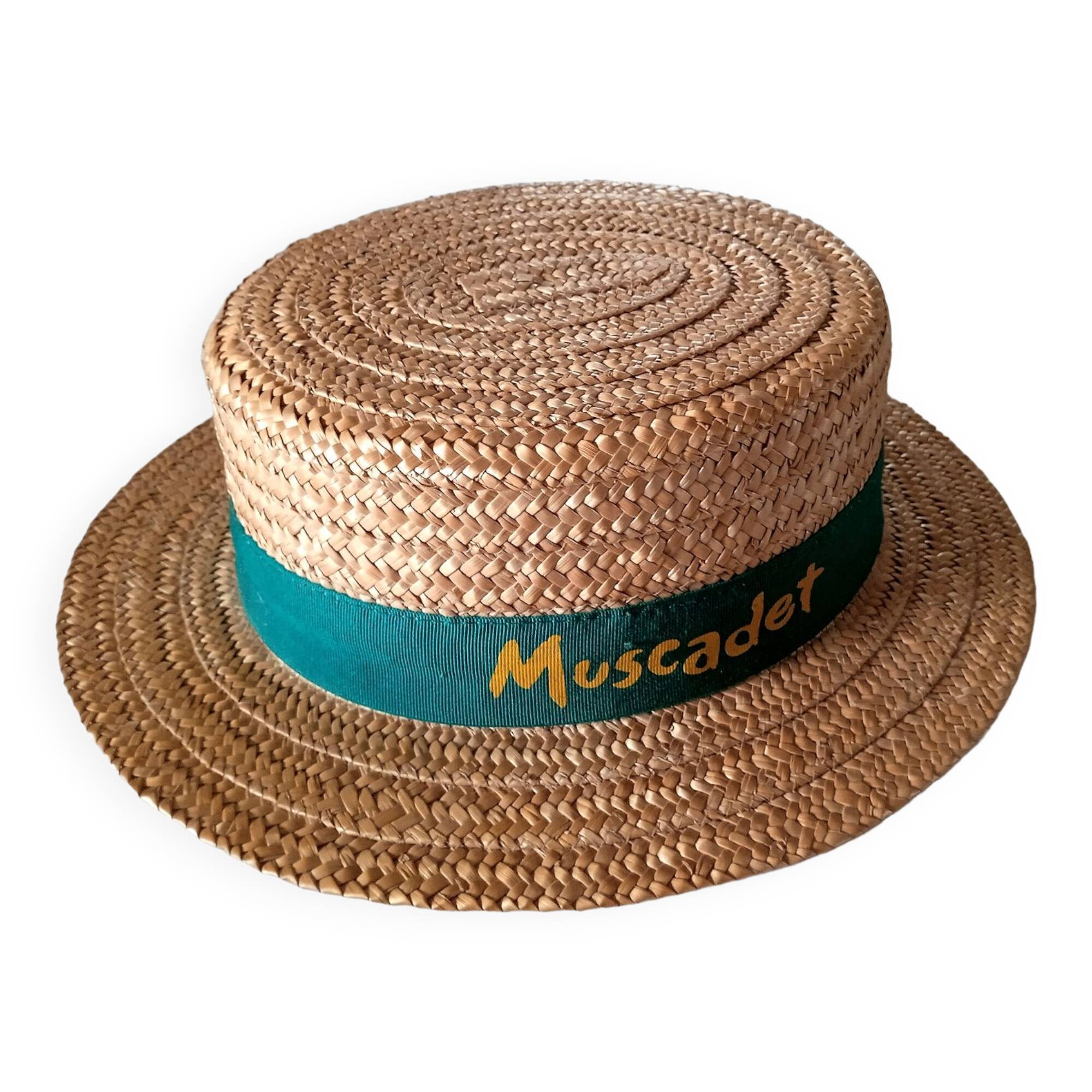 Straw hat Genuine boater hat made of natural straw