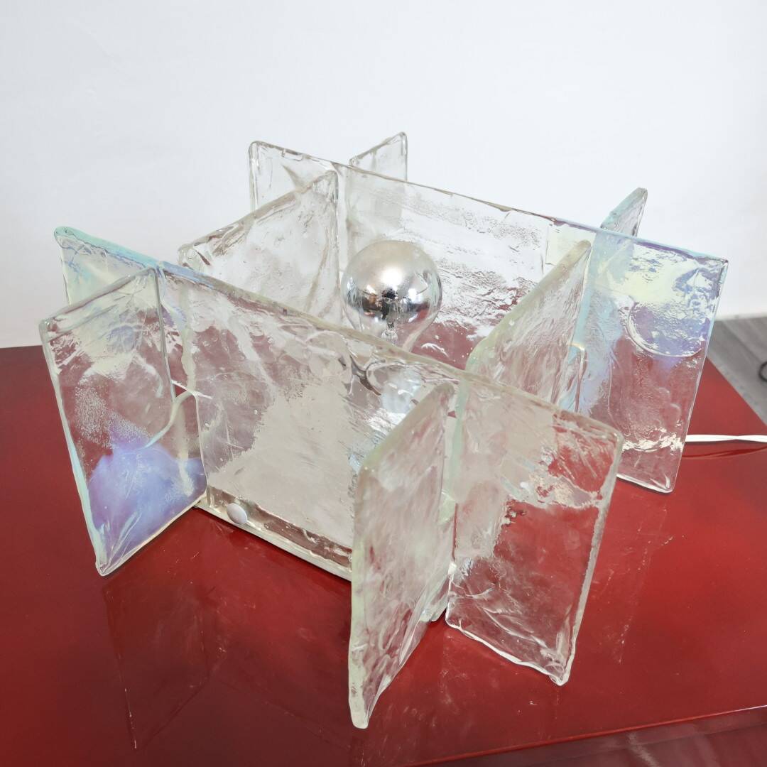 Carlo Nason Mazzega Lampada Da Tavolo/parete vetro iridescente Design