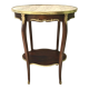 Pedestal table Louis XVI style wood marble brass