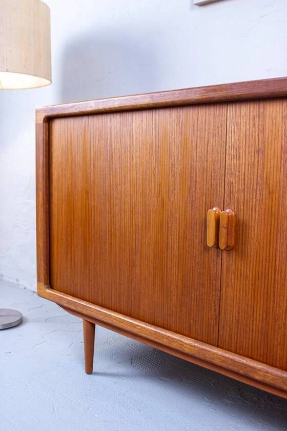 Buffet en teck vintage avec tiroirs, danois Silkeborg, milieu du siècle.
