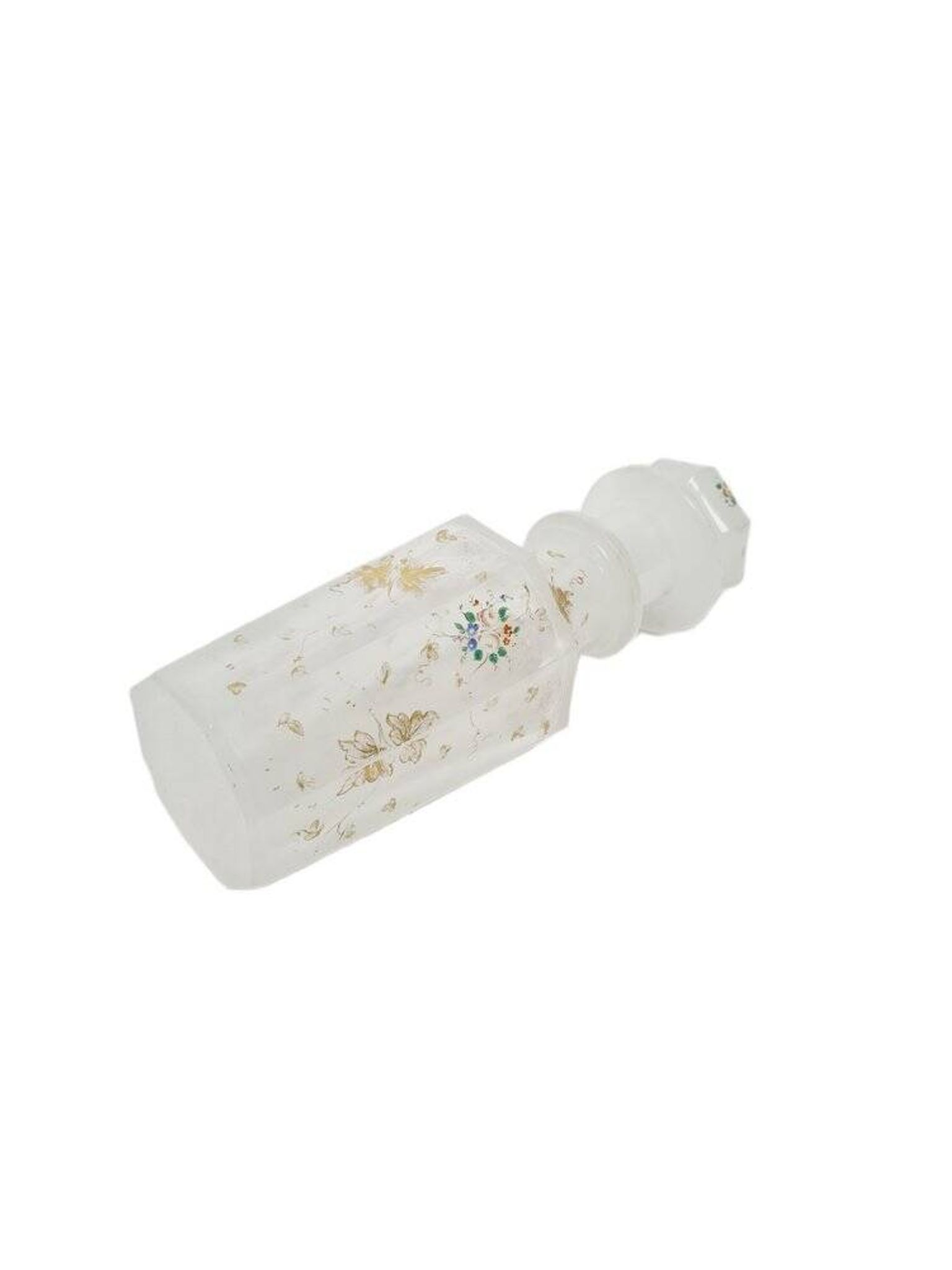 Biedermeier white glass carafe, Austria, 1890s