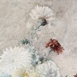 Still life, watercolor bouquet of flowers, signed HP