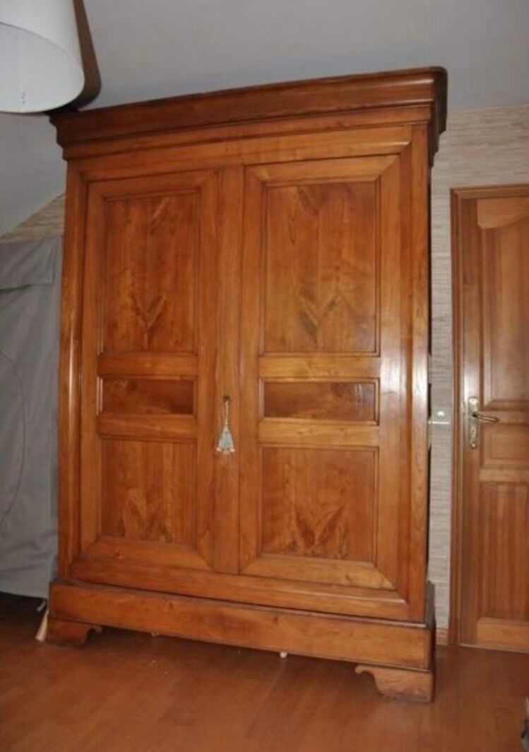 Antique solid oak wardrobe