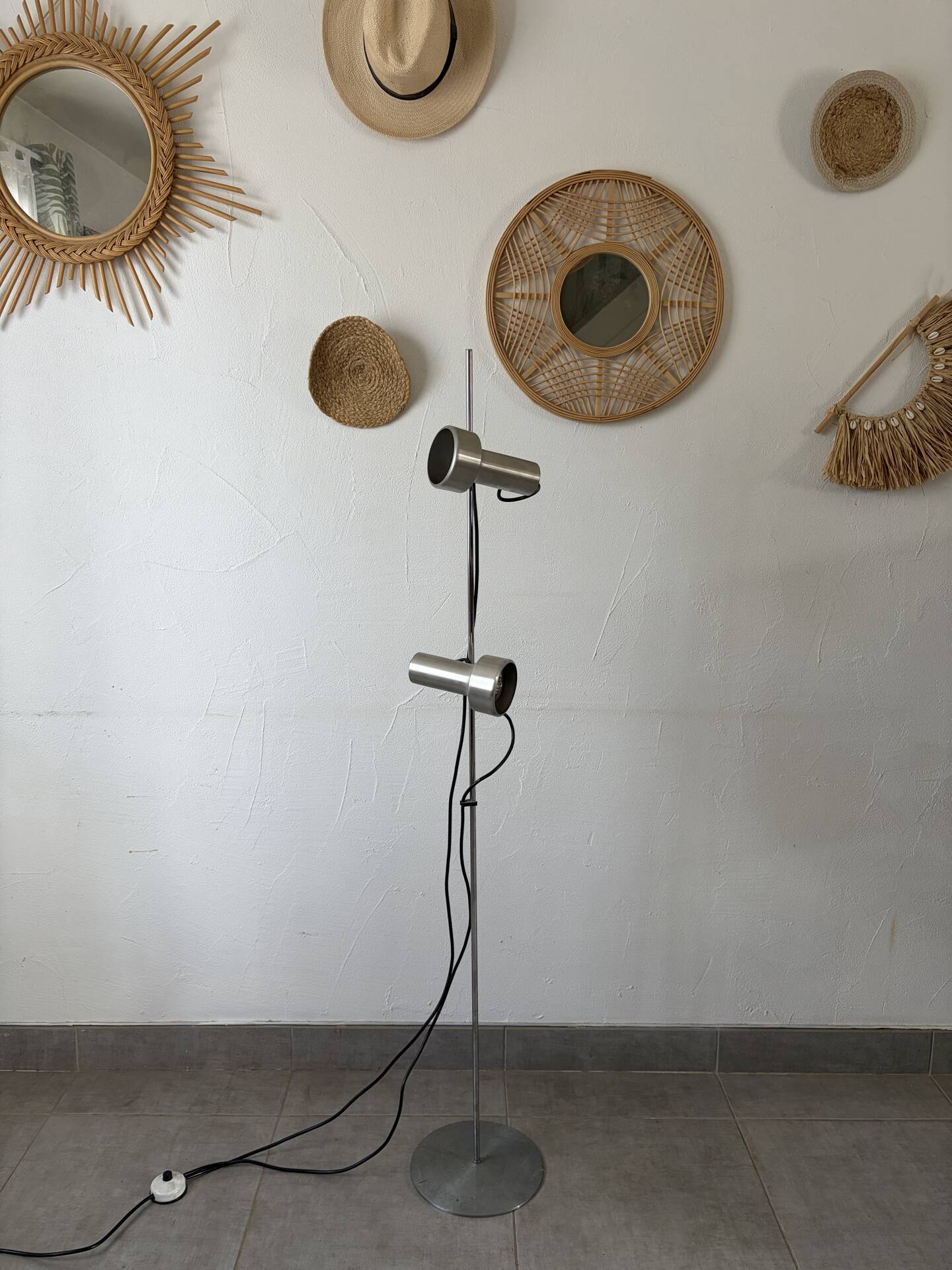 Vintage chrome floor lamp