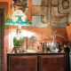 Stained glass mosaic lamp, circa 1980