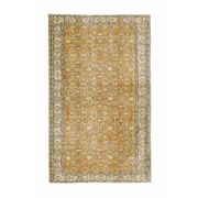 Vintage Turkish Oushak handmade wool cotton orange rug 161x267