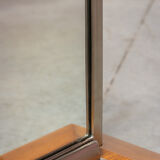 Art deco rectangular mirror in walnut wood 1930 176x80cm