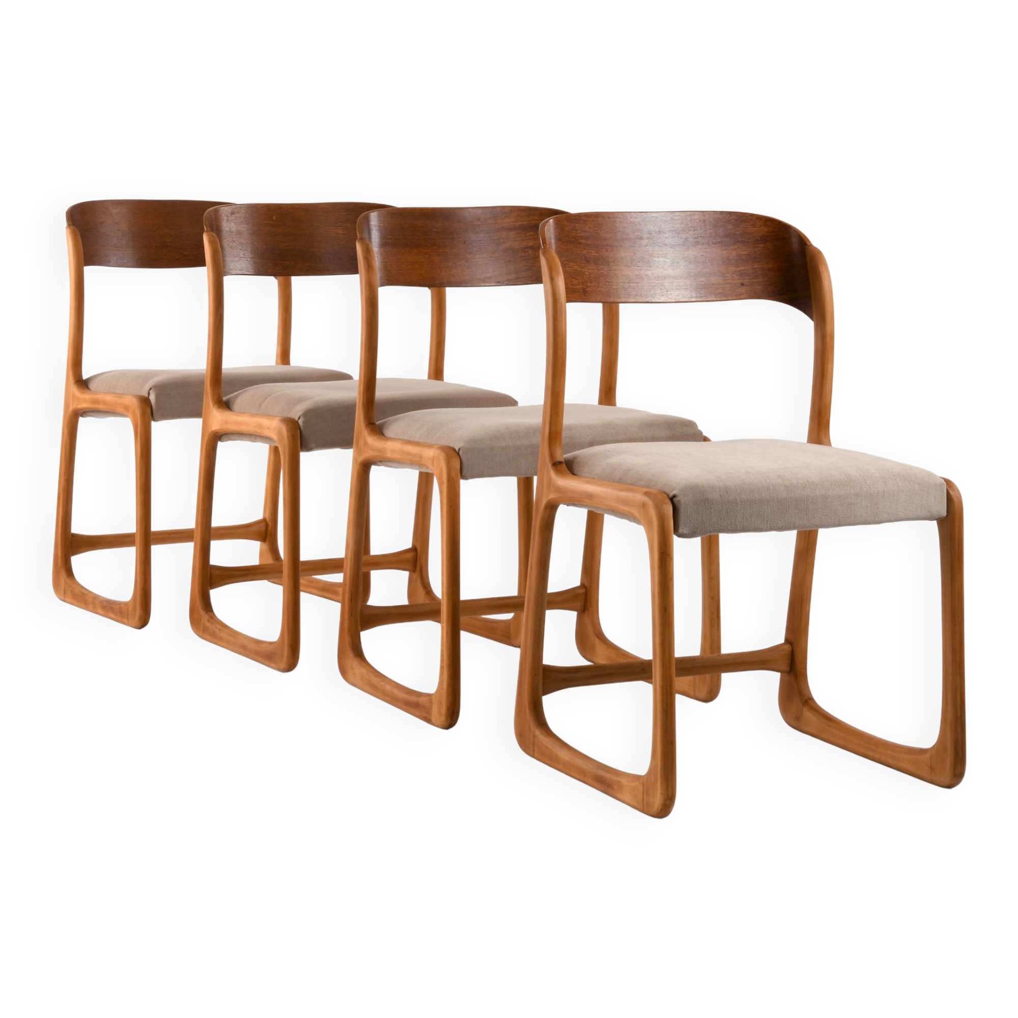 4 Baumann sled chairs