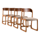 4 Baumann sled chairs