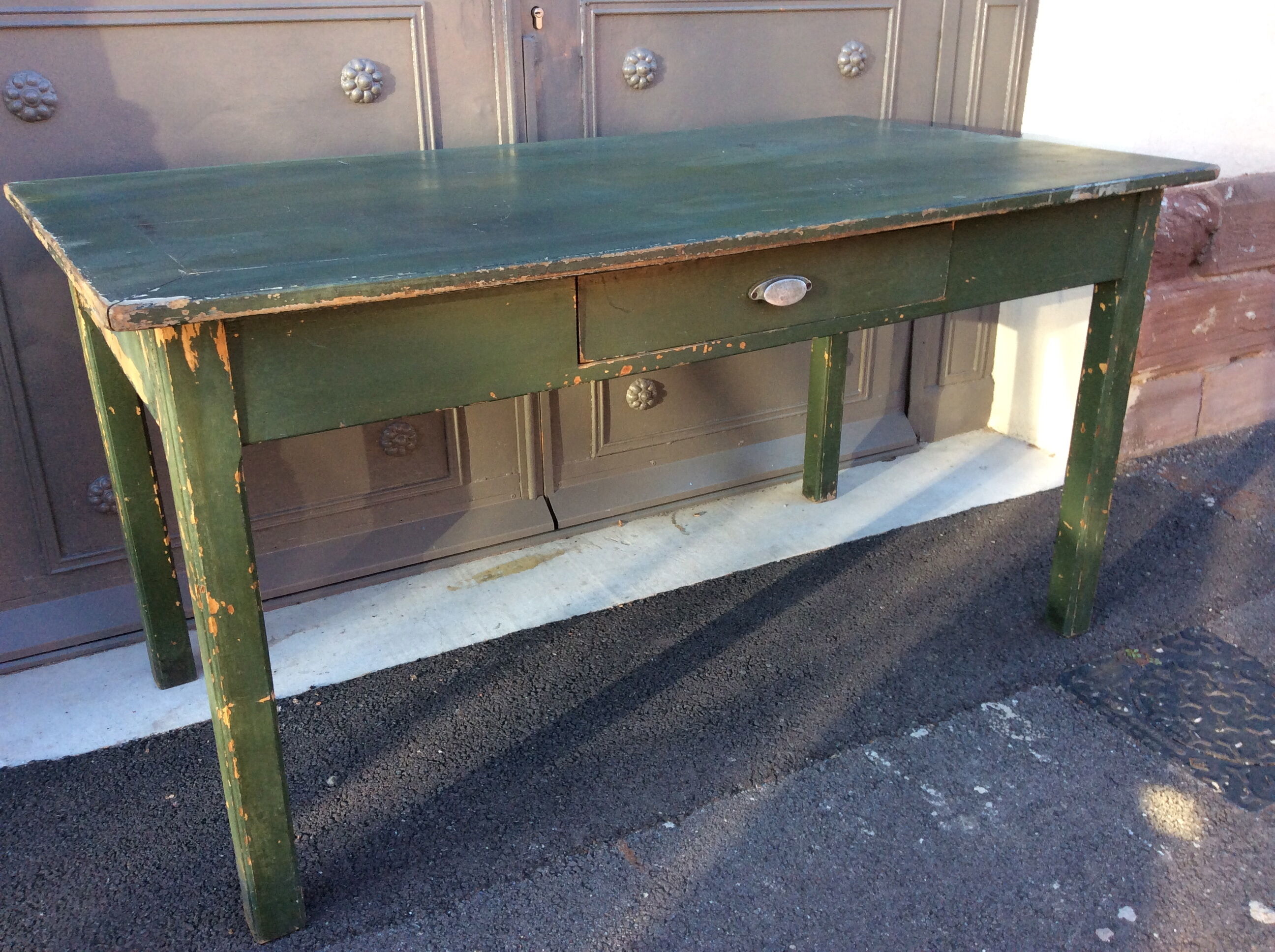 Table de ferme vintage 1940 sapin