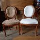 Ensemble d'un fauteuil et de 2 chaises médaillons