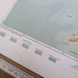 The North Atlantic, original map printed in 1879.