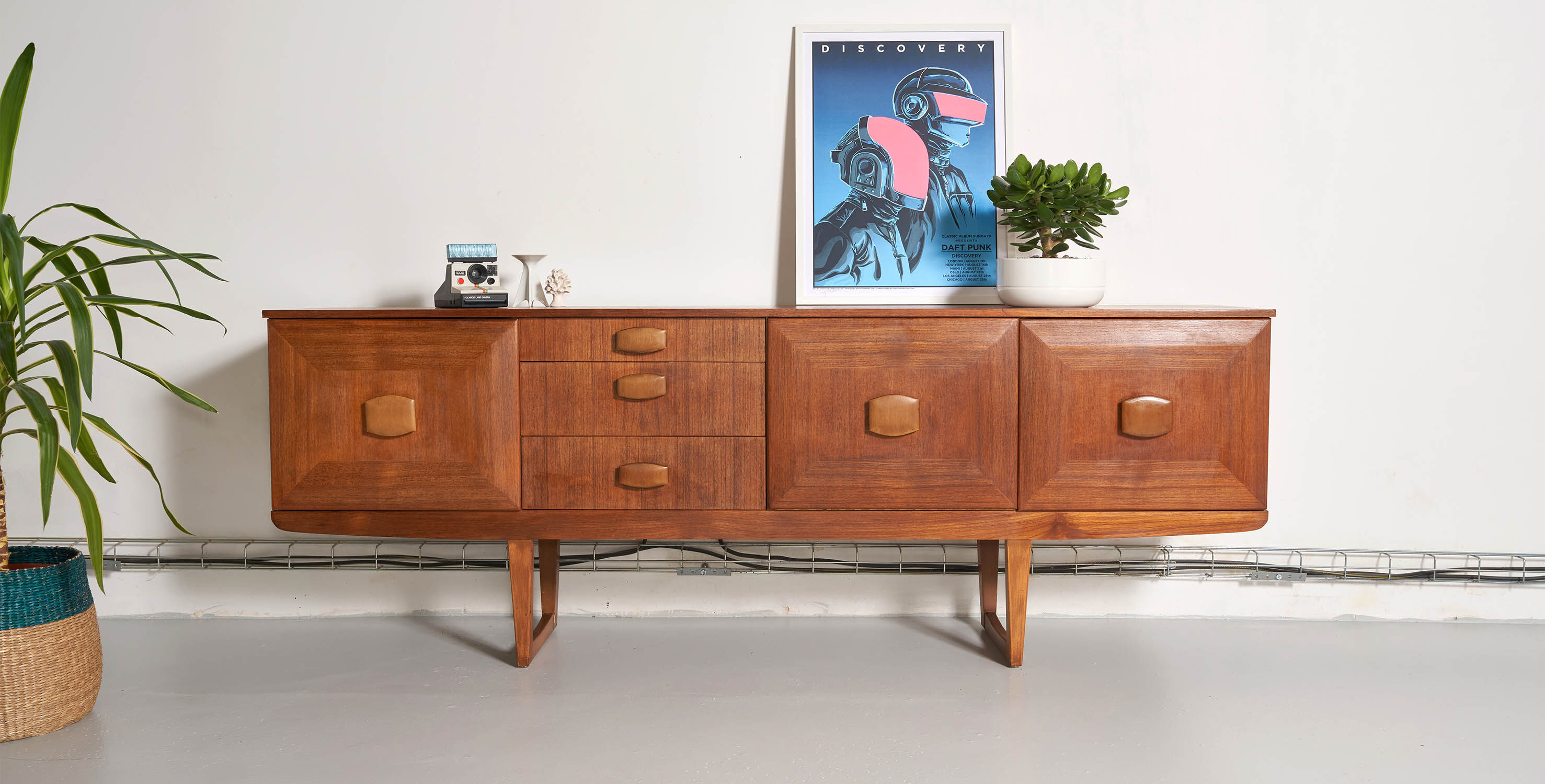 Stonehill vintage teak enfilade, Scandinavian style, 197,5cm