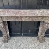 Charles X fireplace in Waulsort marble, early 19th century