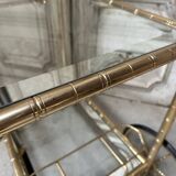 Vintage gold bar cart serving trolley