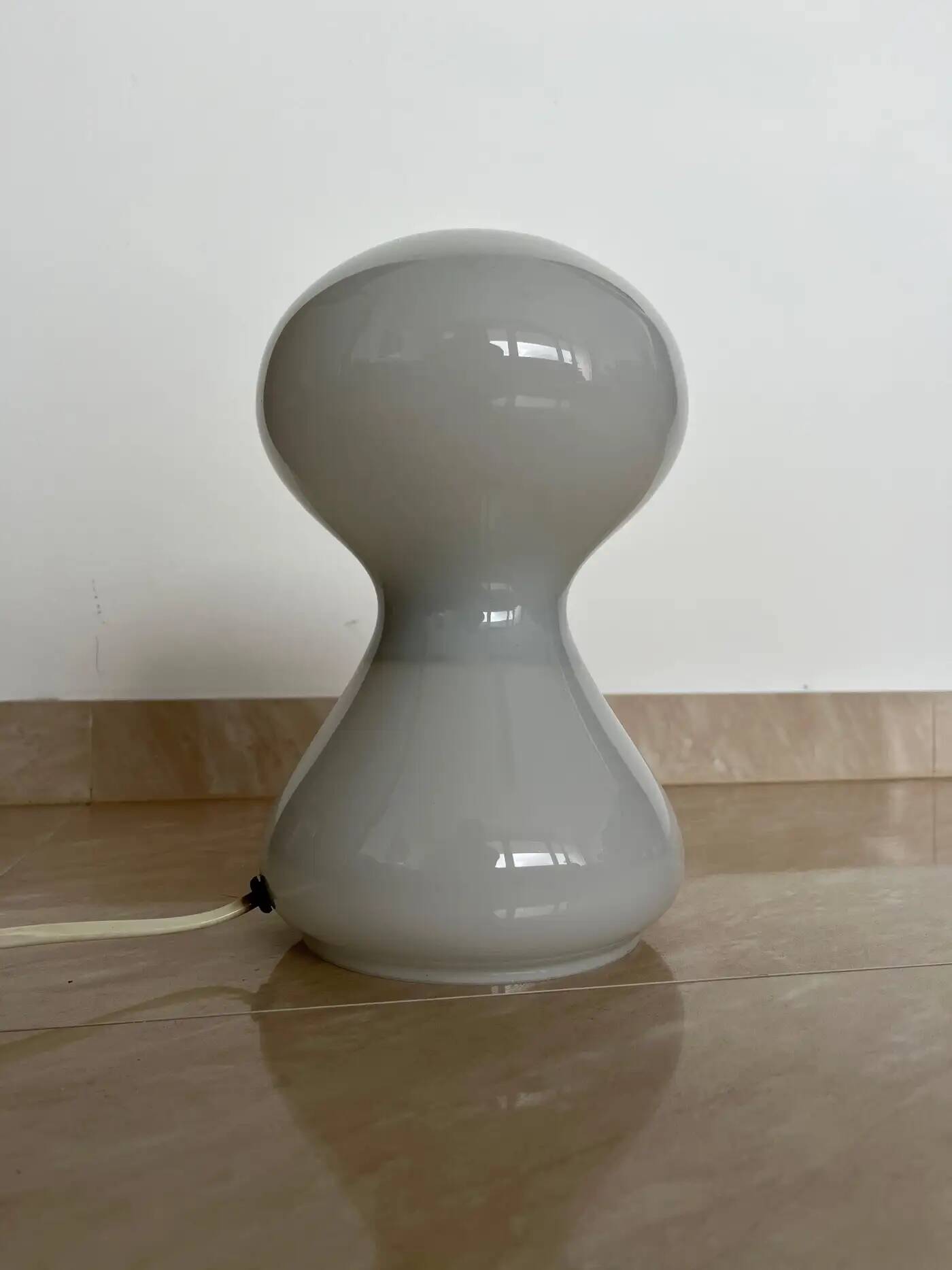 Pair of glass midcentury table lamps by Ivan Jakes, Czechoslovakia, 1970s