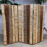 Vintage rope rattan room divider 'Nature'