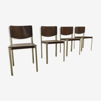 4 chaises cuir Mattéo Grassi