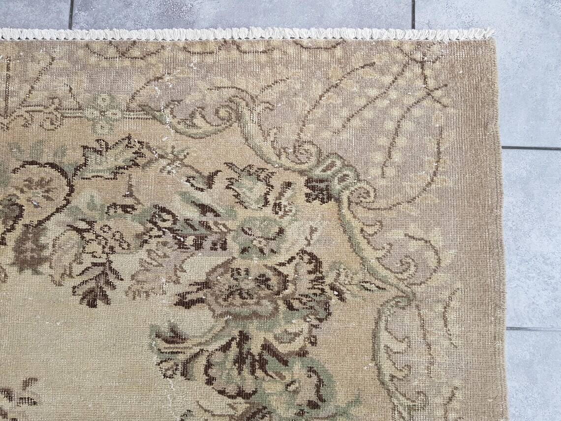Beige Oushak Anatolian Floor Rug sku 844