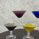 vintage 1970s martini glass set