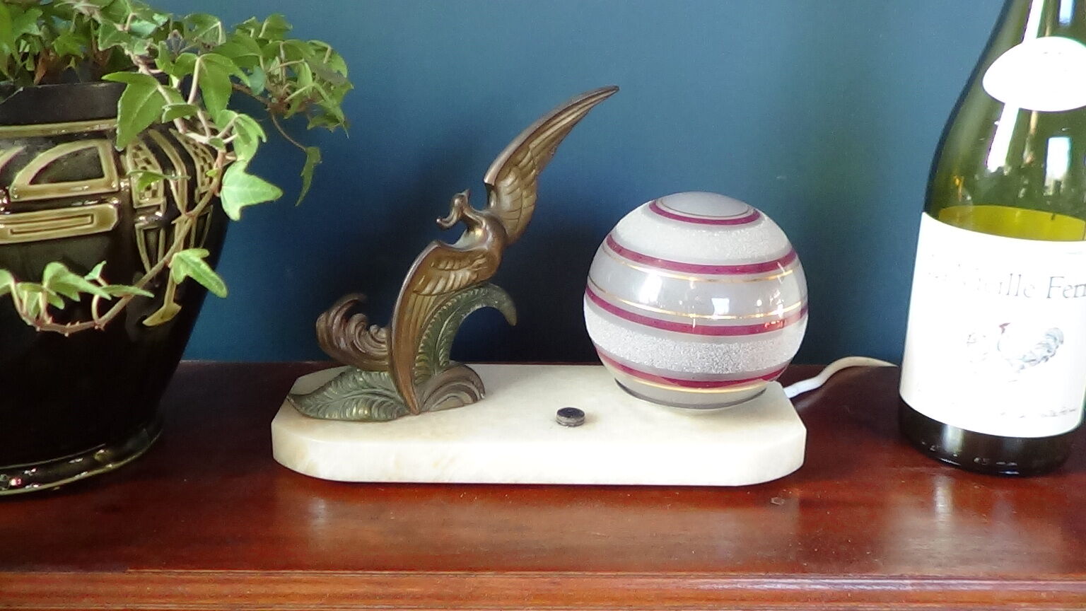 Marble Art Deco Lamp