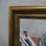 Albert krüger (1885-1965), scandinavian painting, 1930s , framed