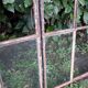 Industrial arched metal window L128xH114 19th century glass roof 2 leaves
