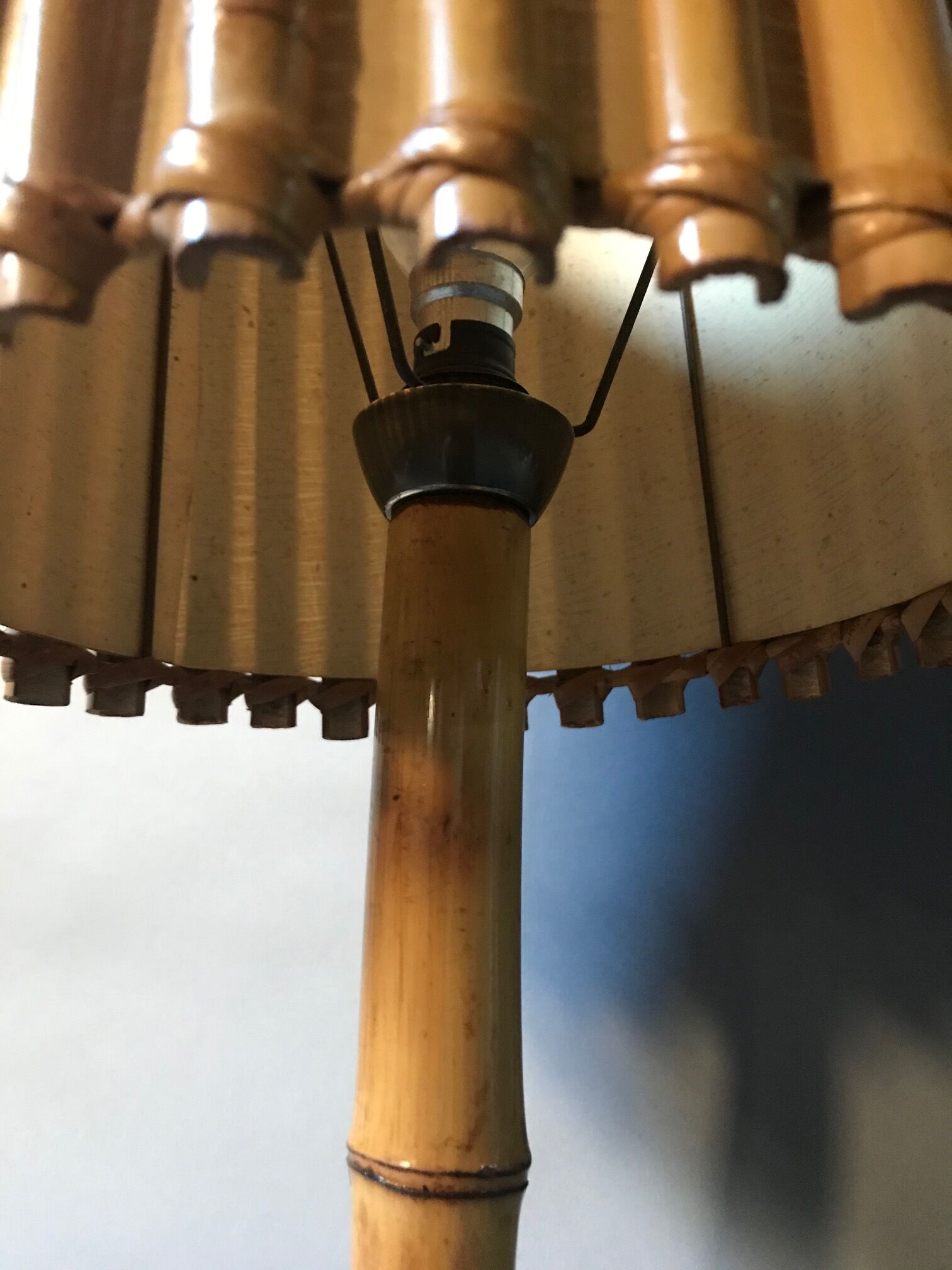 Bamboo table lamp 1950
