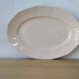 Oval dish Digoin Sarreguemines powder pink