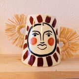 Hand-painted ceramic vase vallauris