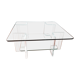 Plexi and glass coffee table from the 70s by Marais International